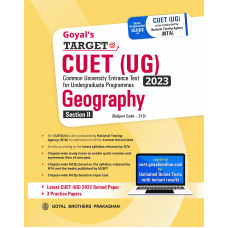 Goyal's Target CUET (UG) 2023 Section II- Geography (Chapter-wise study notes, Chapter-wise MCQs and with 3 Sample Papers)