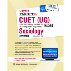 Goyal's Target CUET (UG) 2023 Section II - Sociology (Chapter-wise study notes, Chapter-wise MCQs and with 3 Sample Papers)