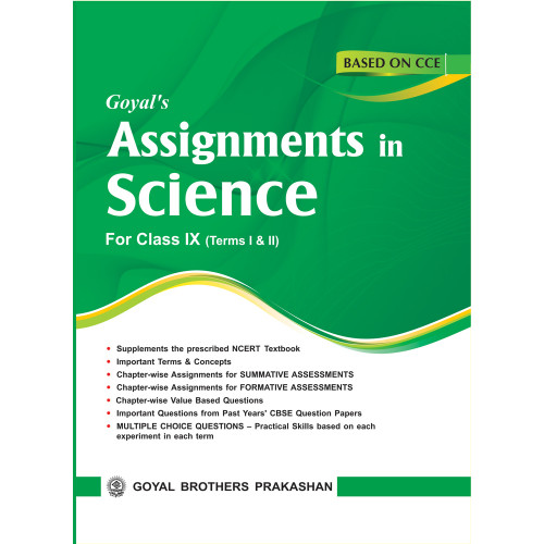 Goyals Assignments In Science For Class IX For Term I & II