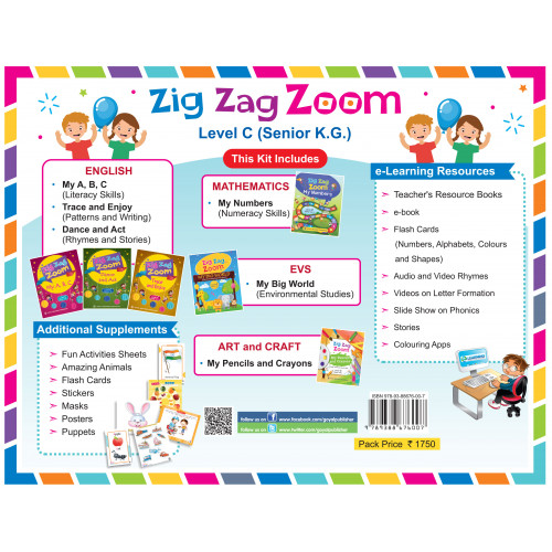 Zig Zag Zoom Level C Senior KG (Without Hindi)