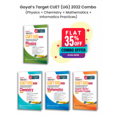 Goyal's Target CUET (UG) 2022 Combo (Set of 4 Books) Physics + Chemistry + Mathematics + Computer Science / Informatics Practices as per NTA syllabus Chapter-wise Notes & MCQs, with 3 Sample Papers