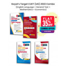 Goyal's Target CUET (UG) 2022 Combo (Set of 4 Books) General Test + English Language + Mathematics + Economics as per NTA syllabus Chapter-wise Notes & MCQs, with 3 Sample Papers