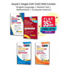Goyal's Target CUET (UG) 2022 Combo (Set of 4 Books) General Test + English Language + Mathematics + Computer Science / Informatics Practices as per NTA syllabus Chapter-wise Notes & MCQs, with 3 Sample Papers