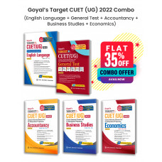 Goyal's Target CUET (UG) 2022 Combo (Set of 5 Books) General Test + English Language + Accountancy + Business Studies + Economics as per NTA syllabus Chapter-wise Notes & MCQs, with 3 Sample Papers