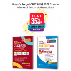 Goyal's Target CUET (UG) 2022 Combo (Set of 2 Books) General Test + Mathematics as per NTA syllabus Chapter-wise Notes & MCQs, with 3 Sample Papers