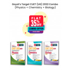 Goyal's Target CUET (UG) 2022 Combo (Set of 3 Books) Physics + Chemistry + Biology as per NTA syllabus Chapter-wise Notes & MCQs, with 3 Sample Papers
